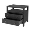 Butler Specialty Company Nora 28 in. W Raffia 2 Drawer Nightstand with Top Open Shelf, Gray (6307420)