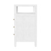 Butler Specialty Company Nora 27 in. W Rectangular Wood 3 Drawer Tall Nightstand with Open Shelf on Top, Textured White (5941477)