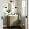 Butler Specialty Company Nora 24 in. W Rectangular Wood & Marble Bathroom Vanity with Storage, Light Brown (6325492)