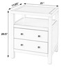 Butler Specialty Company Nora 21 in. W Rectangular Wood 2 Drawer Nightstand with Open Shelf, Light Blue (5734522)