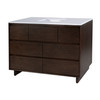Butler Specialty Company Halmstad 48 in. W Rectangular Wood Single Sink 6 Drawer Bathroom Vanity Set, Brown (6268497)