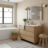 Butler Specialty Company Halmstad 48 in. W Rectangular Wood Single Sink 6 Drawer Bathroom Vanity Set, Light Brown (6268488)