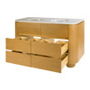Butler Specialty Company Genoa 60. in. W Rectangular Wood & Quartz 4 Drawer Double Sink Bathroom Vanity, Light Brown (6273492)