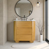 Butler Specialty Company Genoa 36 in. W Rectangular Wood & Quartz 2 Drawer Single Sink Bathroom Vanity, Light Brown (6271492)