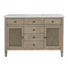 Butler Specialty Company Flagstaff 48 in W. Wood & Quartz 5 Drawer Single Sink Bathroom Vanity, Beige (5989449)