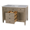 Butler Specialty Company Flagstaff 48 in W. Wood & Quartz 5 Drawer Single Sink Bathroom Vanity, Beige (5989449)