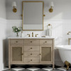 Butler Specialty Company Flagstaff 48 in W. Wood & Quartz 5 Drawer Single Sink Bathroom Vanity, Beige (5989449)