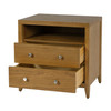Butler Specialty Company Dana 28 in. W Rectangular Wood 2 Drawer Nightstand with Top Shelf, Natural (6258452)