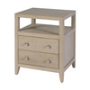 Butler Specialty Company Dana 21 in. W Rectangular Wood 2 Drawer Narrow Nightstand with Top Open Shelf, Taupe (6259450)