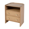 Butler Specialty Company Colin 21 in. W Wood 2 Drawer Round Back Nightstand with Open Shelf, Natural (5983530)