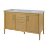 Butler Specialty Company Bianca 60 in. W Wood & Marble Double Sink Bathroom Vanity, Light Brown (5991492)