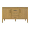 Butler Specialty Company Bianca 60 in. W Wood & Marble Double Sink Bathroom Vanity, Light Brown (5991492)