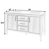 Butler Specialty Company Bianca 60 in. W Wood & Marble Double Sink Bathroom Vanity, Light Brown (5991492)