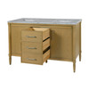 Butler Specialty Company Bianca 60 in. W Wood & Marble Double Sink Bathroom Vanity, Light Brown (5991492)
