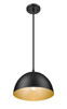 Z-Lite Vega 1 Light Pendant in Matte Black (4501P12-MB)