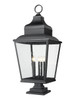Z-Lite Raphael 5 Light Outdoor Pier Mounted Fixture in Sand Black (5029PHXXLS-LSQPM-BK)