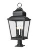 Z-Lite Raphael 4 Light Outdoor Pier Mounted Fixture in Sand Black (5029PHXLR-533PM-BK)