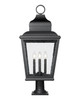 Z-Lite Raphael 4 Light Outdoor Pier Mounted Fixture in Sand Black (5029PHXLR-533PM-BK)