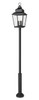 Z-Lite Raphael 5 Light Outdoor Post Mount Fixture in Sand Black (5029PHXXLR-5010P-BK)