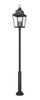 Z-Lite Raphael 5 Light Outdoor Post Mount Fixture in Sand Black (5029PHXXLR-5010P-BK)