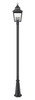 Z-Lite Raphael 3 Light Outdoor Post Mounted Fixture in Sand Black (5029PHBR-519P-BK)