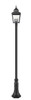 Z-Lite Raphael 3 Light Outdoor Post Mounted Fixture in Sand Black (5029PHBR-518P-BK)