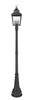Z-Lite Raphael 3 Light Outdoor Post Mounted Fixture in Sand Black (5029PHBR-564P-BK)