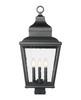 Z-Lite Raphael 3 Light Outdoor Post Mount Fixture in Sand Black (5029PHBS-BK)