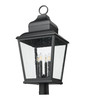 Z-Lite Raphael 4 Light Outdoor Post Mount Fixture in Sand Black (5029PHXLR-BK)