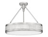 Z-Lite Quinn 3 Light Semi Flush Mount in Satin Nickel (3046SF22-SN-LED)