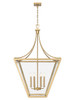 Z-Lite Montalcino 6 Light Chandelier in Rubbed Brass (1961-6RB)