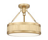 Z-Lite Quinn 1 Light Semi Flush Mount in Modern Gold (3046SF15-MGLD-LED)