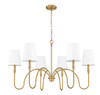 Z-Lite Jisele 6 Light Chandelier in Rubbed Brass (4505-6RB)