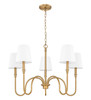 Z-Lite Jisele 5 Light Chandelier in Rubbed Brass (4505-5RB)
