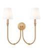 Z-Lite Jisele 2 Light Wall Sconce in Rubbed Brass (4505-2S-RB)