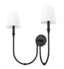 Z-Lite Jisele 2 Light Wall Sconce in Matte Black (4505-2S-MB)