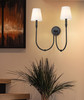 Z-Lite Jisele 2 Light Wall Sconce in Matte Black (4505-2S-MB)