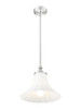 Z-Lite Fleur 1 Light Pendant in Brushed Nickel (1958P12-BN)