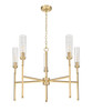 Z-Lite Esme 5 Light Chandelier in Modern Gold (3047-5MGLD)