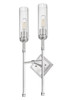 Z-Lite Esme 2 Light Wall Sconce in Brushed Nickel (3047-2S-BN)