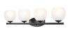 Z-Lite Colette 4 Light Vanity in Matte Black (1963-4V-MB)