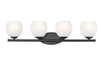 Z-Lite Colette 4 Light Vanity in Matte Black (1963-4V-MB)