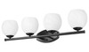 Z-Lite Colette 4 Light Vanity in Matte Black (1963-4V-MB)