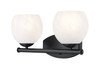 Z-Lite Colette 2 Light Vanity in Matte Black (1963-2V-MB)