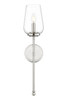 Z-Lite Dominique 1 Light Wall Sconce in Polished Nickel (2012-1S-PN)