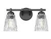 Z-Lite Andree 2 Light Vanity in Matte Black (1960-2V-MB)