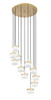 Z-Lite Renaud 11 Light Chandelier in Modern Gold (827P6-11R-MGLD-LED)