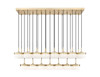 Z-Lite Renaud 23 Light Linear Chandelier in Modern Gold (827P6-23L-MGLD-LED)