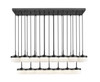 Z-Lite Renaud 23 Light Linear Chandelier in Matte Black (827P6-23L-MB-LED)