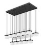 Z-Lite Renaud 17 Light Linear Chandelier in Matte Black (827P6-17L-MB-LED)